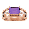 Natural Amethyst | Emerald | 8 x 6mm