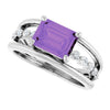 Natural Amethyst | Emerald | 8 x 6mm