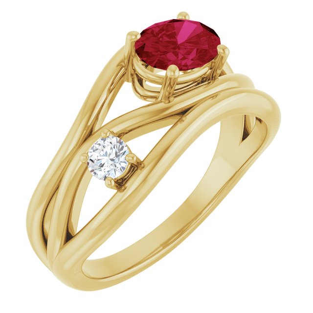 Lab-Grown Ruby | Oval | 7 x 5mm