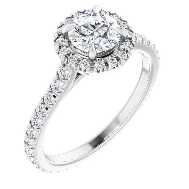 18K White | Round
