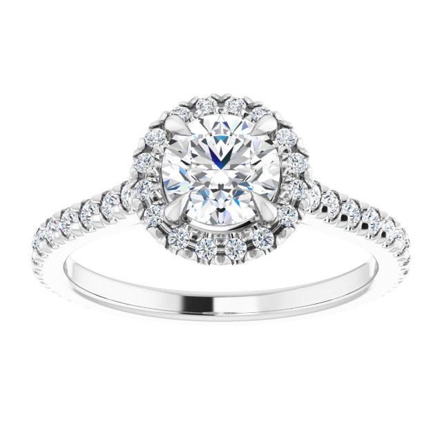 18K White | Round