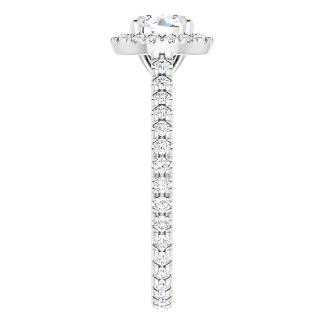 18K White | Round