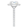 14K White | Round