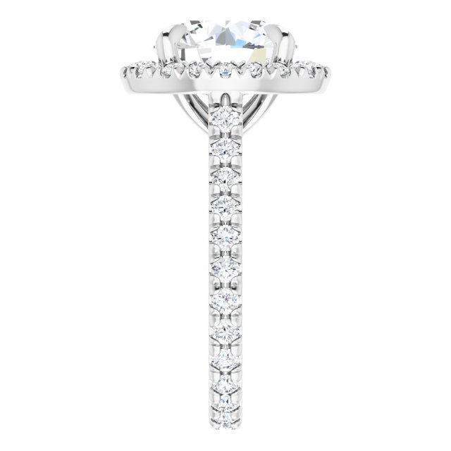 14K White | Round