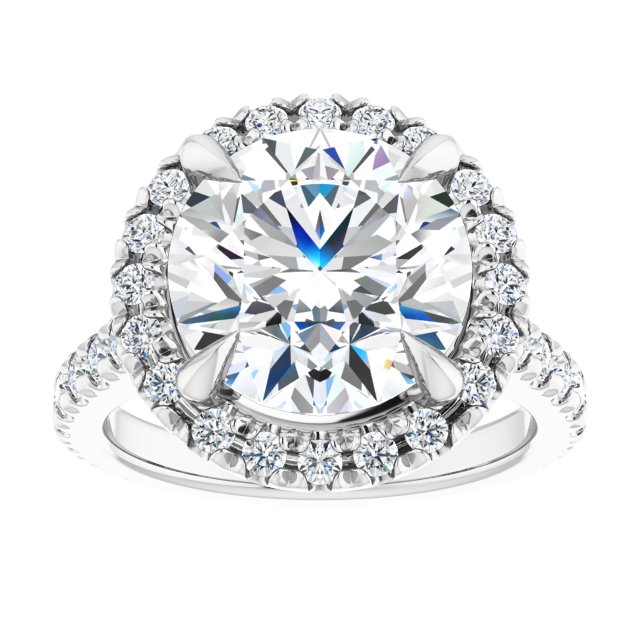14K White | Round