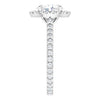 14K White | Oval
