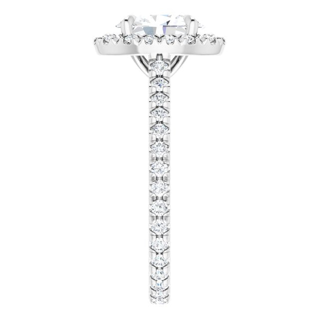 14K White | Oval