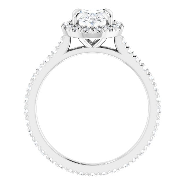14K White | Oval