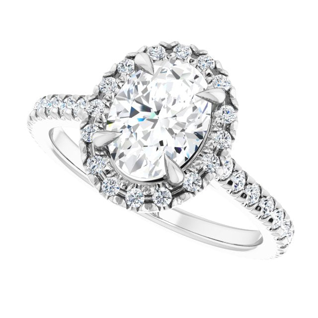 14K White | Oval