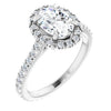 14K White | Oval