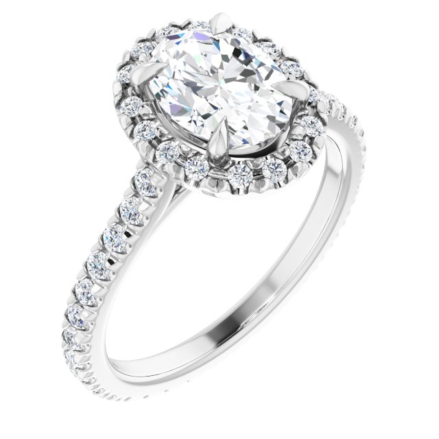14K White | Oval
