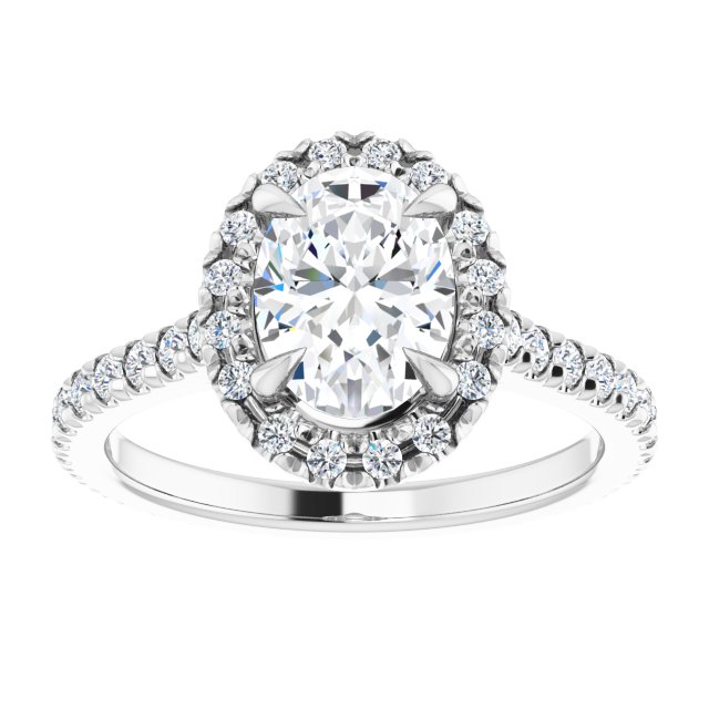 14K White | Oval