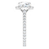 14K White | Cushion