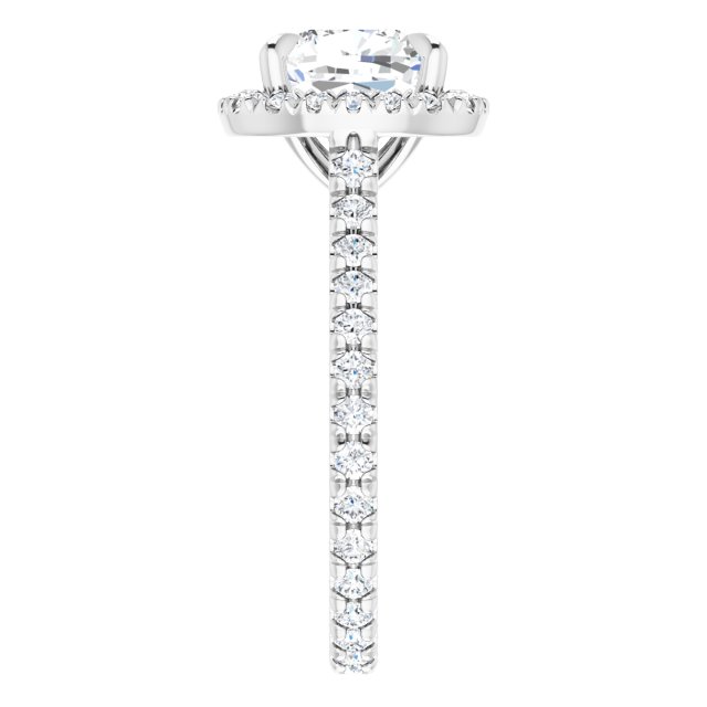 14K White | Cushion