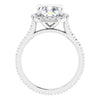 14K White | Cushion