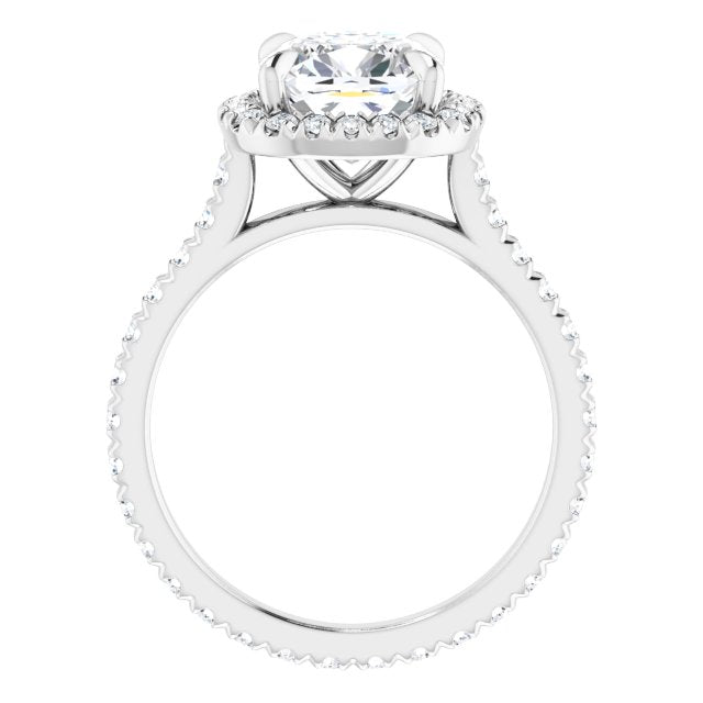 14K White | Cushion