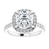 14K White | Cushion