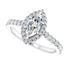 14K White | Marquise
