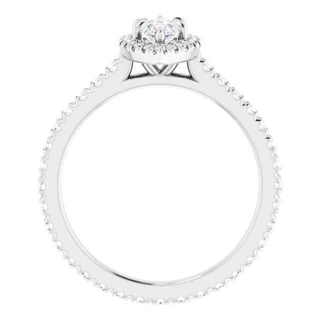 14K White | Marquise