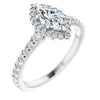 14K White | Marquise
