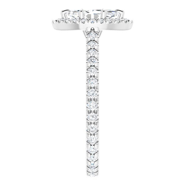 14K White | Marquise