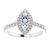 14K White | Marquise