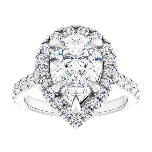 14K White | Pear