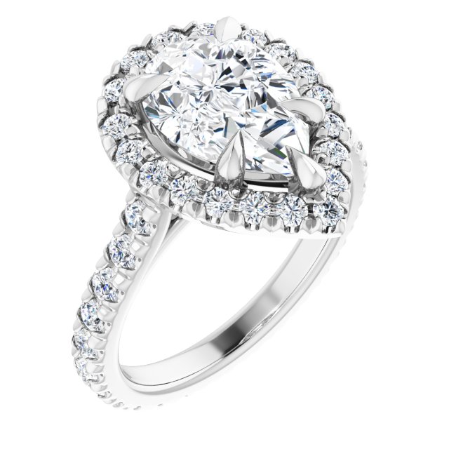 14K White | Pear