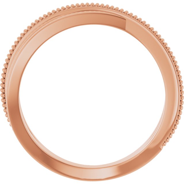 Beaded Criss-Cross Bypass Ring — 10K Rose Gold