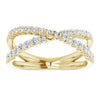 653010 / Ring / Set / 14K Yellow / Lab-Grown Diamond / Round / Lab-Grown Diamond / Polished / 1/2 Ctw Lab-Grown Diamond Criss-Cross Ring