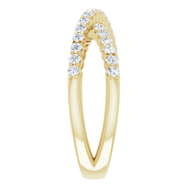 653010 / Ring / Set / 14K Yellow / Lab-Grown Diamond / Round / Lab-Grown Diamond / Polished / 1/2 Ctw Lab-Grown Diamond Criss-Cross Ring