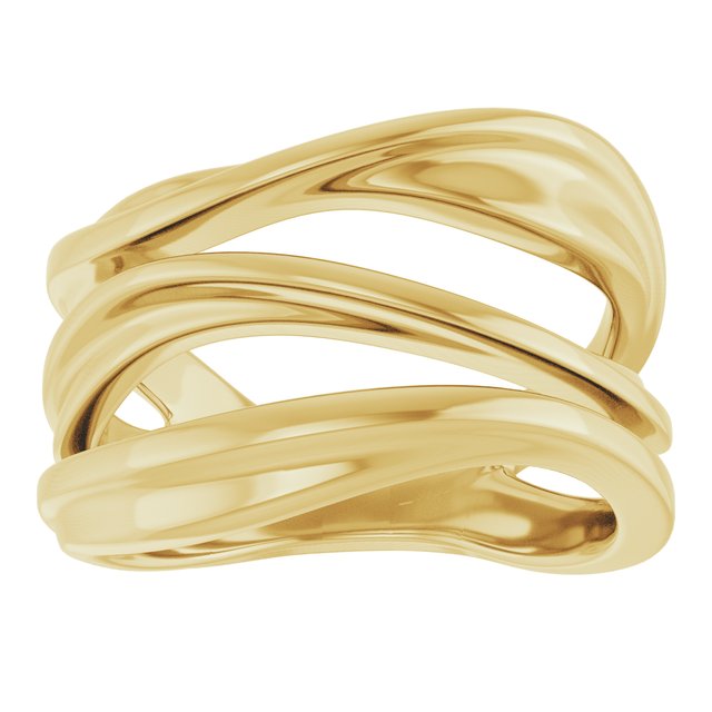 52079 / Ring / 14K Yellow / Polished / Negative Space Ring