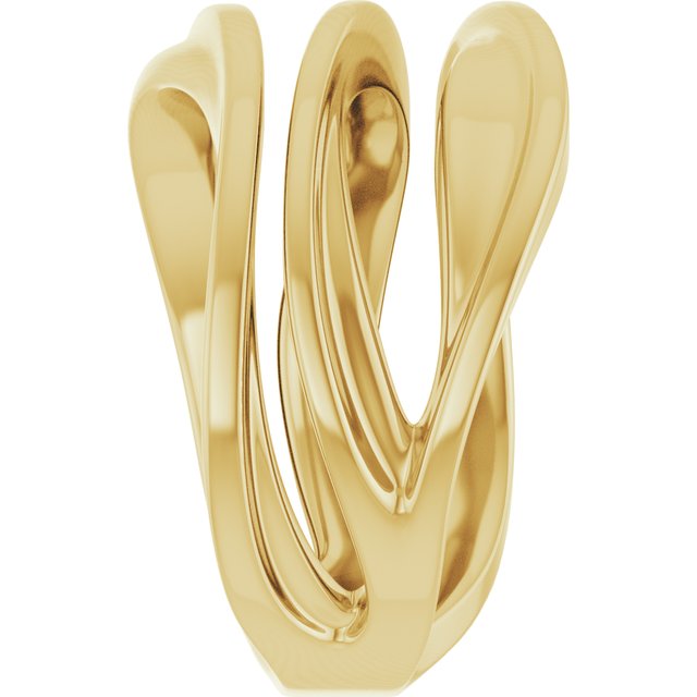 Freeform Bypass Wide Band Ring — 22K Yellow Gold