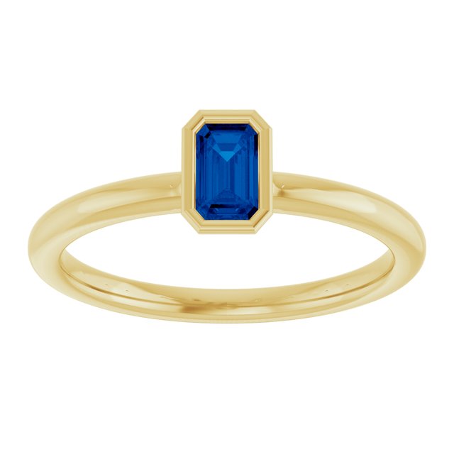 Lab-Grown Blue Sapphire | Emerald | 5 x 3mm | Natural Blue Sapphire | Emerald | 5 x 3mm