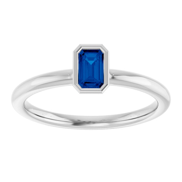Natural Blue Sapphire | Emerald | 5 x 3mm | Lab-Grown Blue Sapphire | Emerald | 5 x 3mm