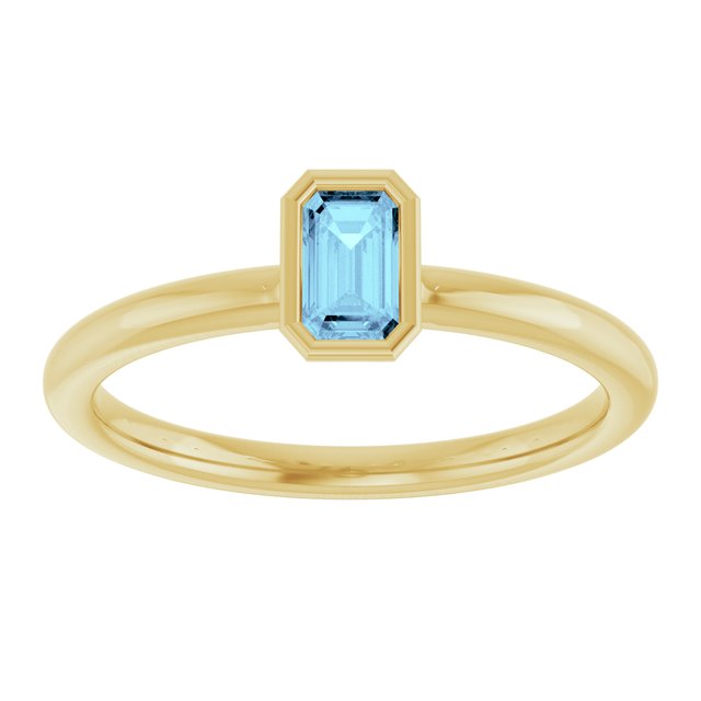 Natural Aquamarine | Emerald | 5 x 3mm