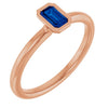 Lab-Grown Blue Sapphire | Emerald | 5 x 3mm | Natural Blue Sapphire | Emerald | 5 x 3mm