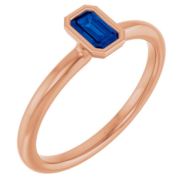 Lab-Grown Blue Sapphire | Emerald | 5 x 3mm | Natural Blue Sapphire | Emerald | 5 x 3mm