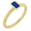 Lab-Grown Blue Sapphire | Emerald | 5 x 3mm | Natural Blue Sapphire | Emerald | 5 x 3mm