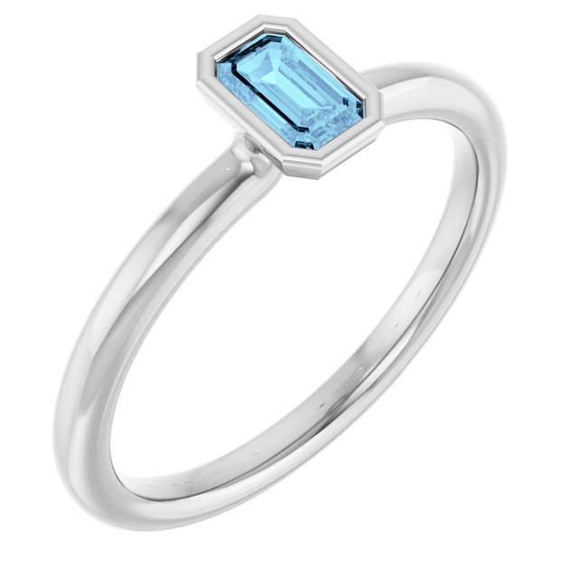 Natural Aquamarine | Emerald | 5 x 3mm
