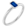 Natural Blue Sapphire | Emerald | 5 x 3mm