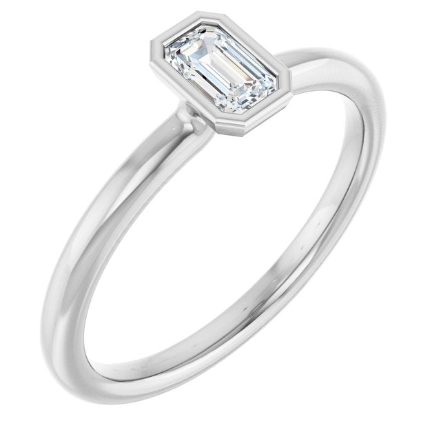 Natural White Sapphire | Emerald | 5 x 3mm