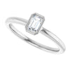 Natural White Sapphire | Emerald | 5 x 3mm