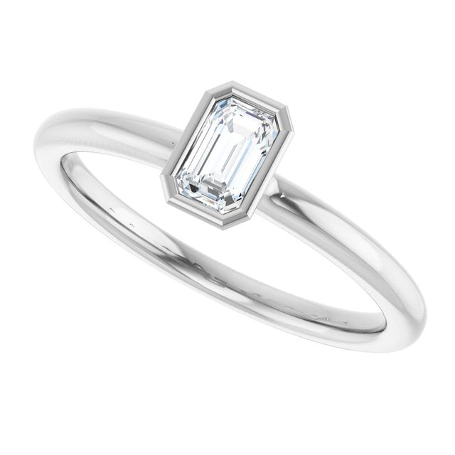 Natural White Sapphire | Emerald | 5 x 3mm
