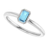 Natural Aquamarine | Emerald | 5 x 3mm