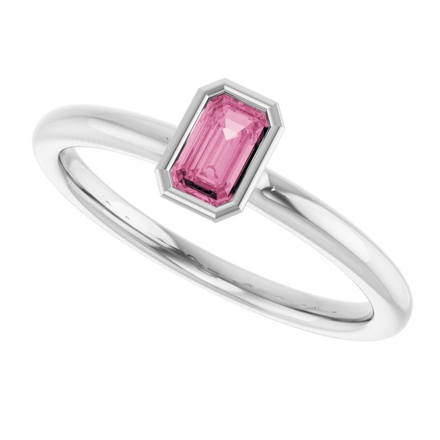 Natural Pink Tourmaline | Emerald | 5 x 3mm