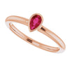 Lab-Grown Ruby | Pear | 5 x 3mm