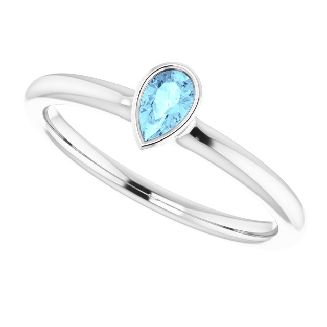 Natural Aquamarine | Pear | 5 x 3mm