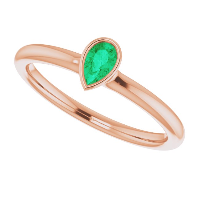 Lab-Grown Emerald | Pear | 5 x 3mm