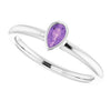 Natural Amethyst | Pear | 5 x 3mm